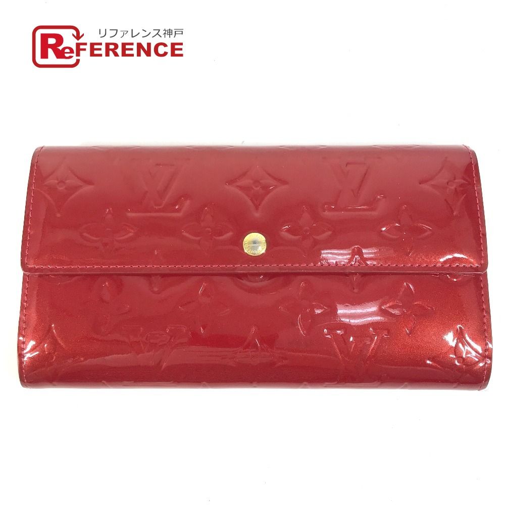 LOUIS VUITTON ルイヴィトン 長財布 ポルトフォイユ サラ ポルトフォイユサラ M93530 モノグラムヴェルニキャンバス ポムダムール レッド