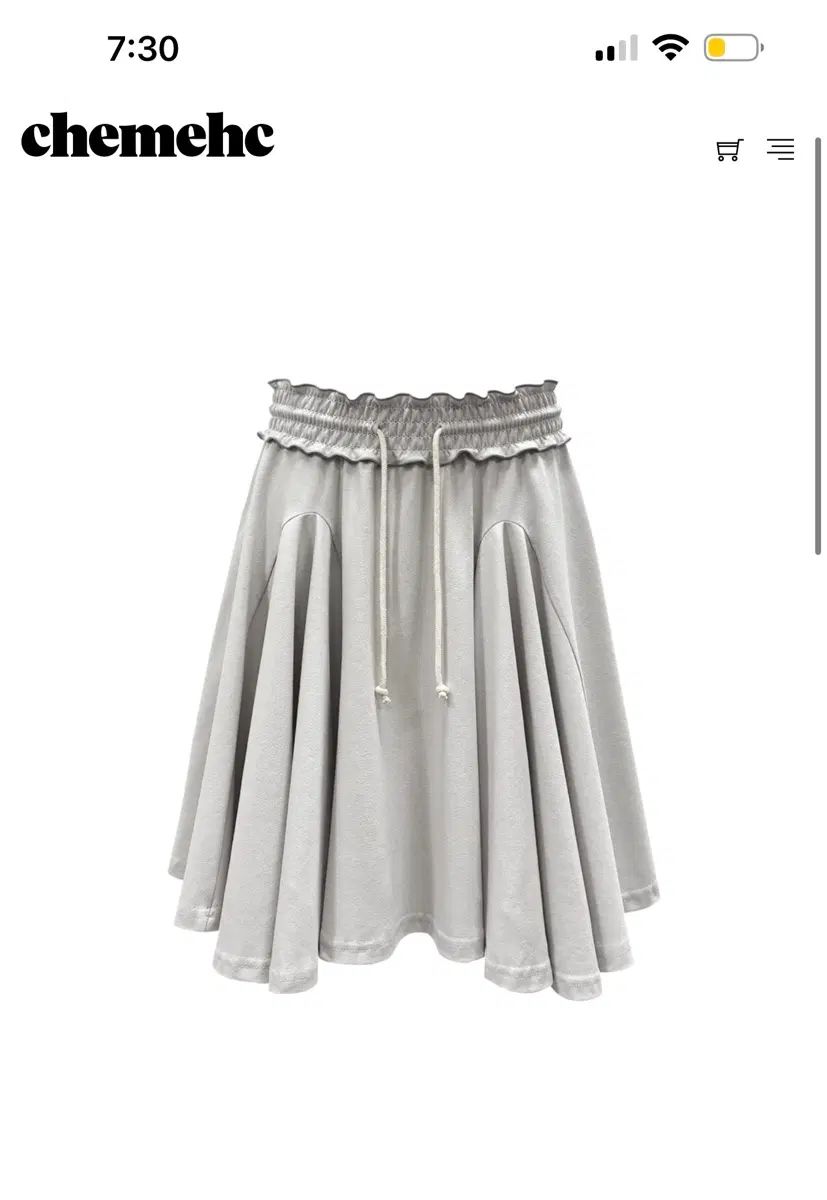 新商品 チェメシー smocked flare skirt スカート