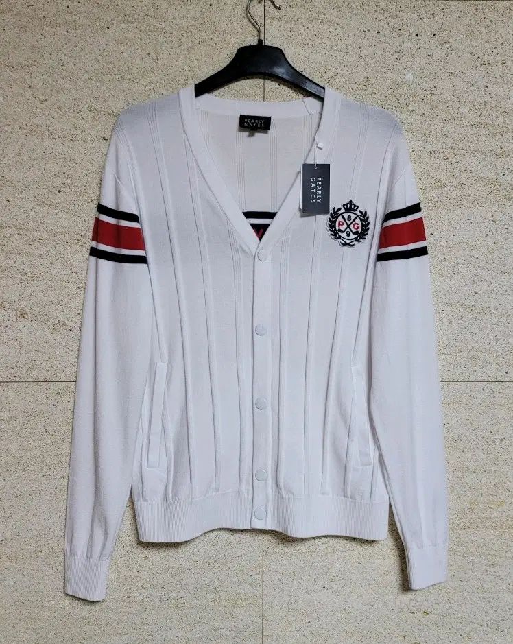 パーリーゲイツ メンズ レタリング カラーブロック カーディガン (新品)