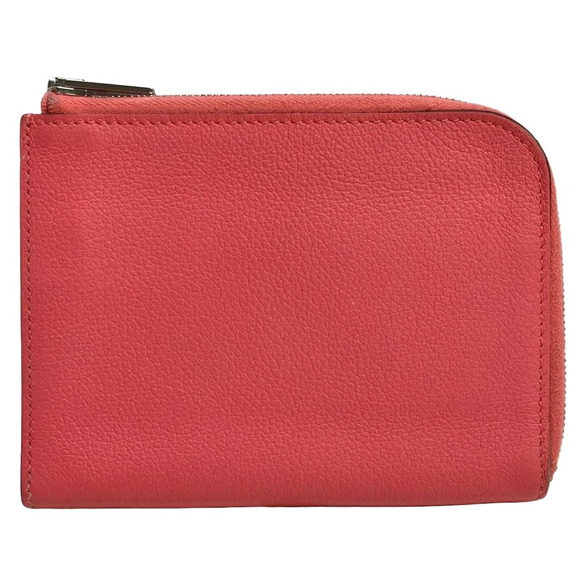 HERMES(エルメス) コインケース美品 リミックス ID ローズリップスティック L字ファスナー/シルバー金具