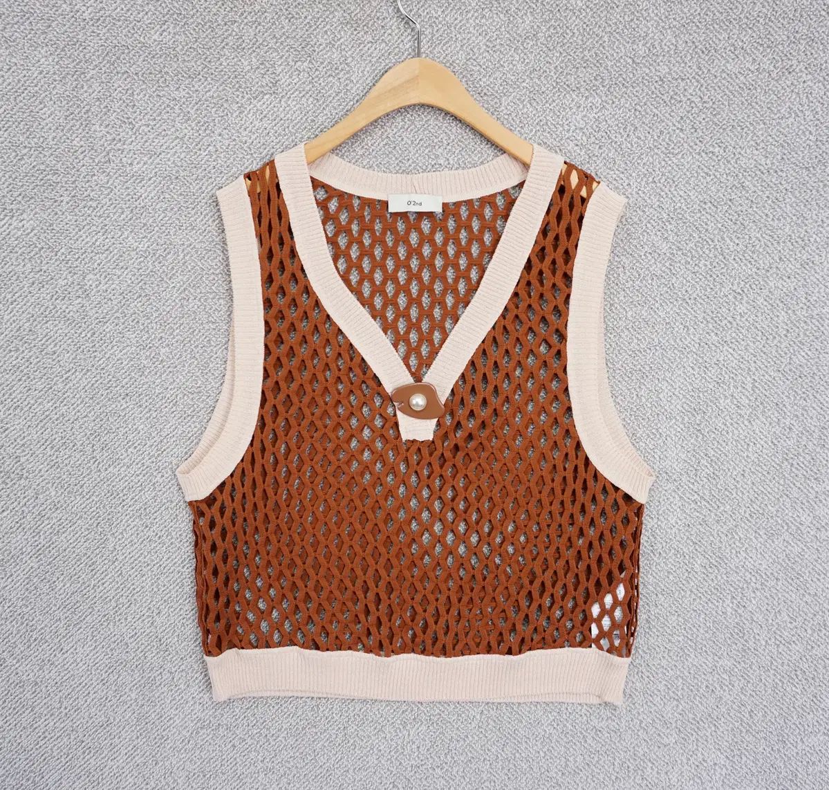 O'2nd オッズセカンド 21SS レディース Vネック メッシュ BEST ベスト 82size