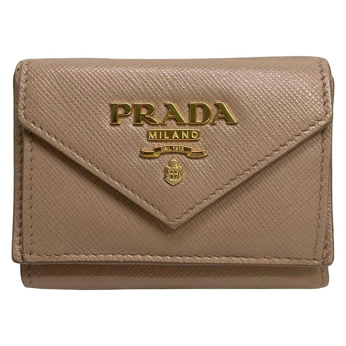 PRADA(プラダ) 3つ折り財布 - ベージュ レザー 26,784円