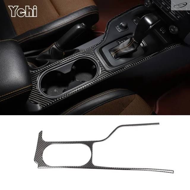 LHD/RHD ソフトカーボン フォード レンジャー ワドトラック 2015-2021 カーセンターコントロールシフトパネルフレームトリムステッカー カーアク