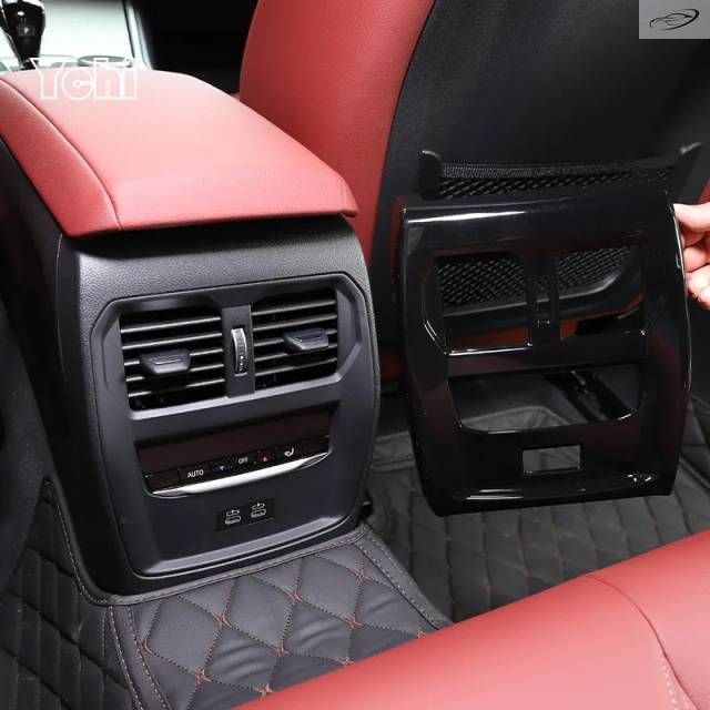 BMW 4シリーズ M3 M4 G82 G22 G23 G26 2020+用 ABSカーボン/ブラック 車用リアエアベントアウトレットカバートリム 車内アクセサリー
