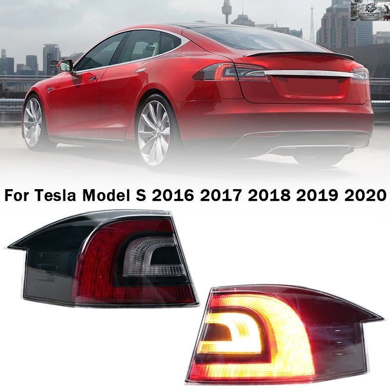 テスラモデルS 2016 - 20個のLEDテールライト、車のターンストップ、ブレーキランプ、バックランプ、パーキングストップ、ランニングカスタ