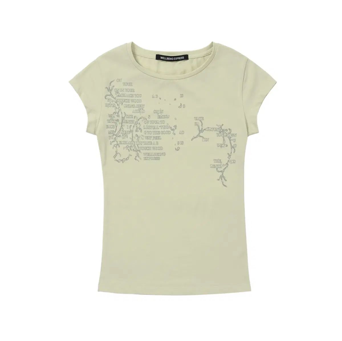ウェルビーイングエクスプレス 半袖 (Message Vine Half Sleeve Mint) 6,680円