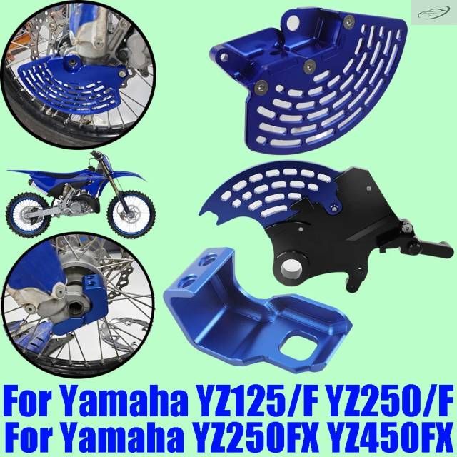 ヤマハ YZ 125 250 450 YZ125 YZ250 YZ250F 用 オートバイアクセサリー フロント/リア ブレーキディスクガードプロテクター フォークボトムシューガード