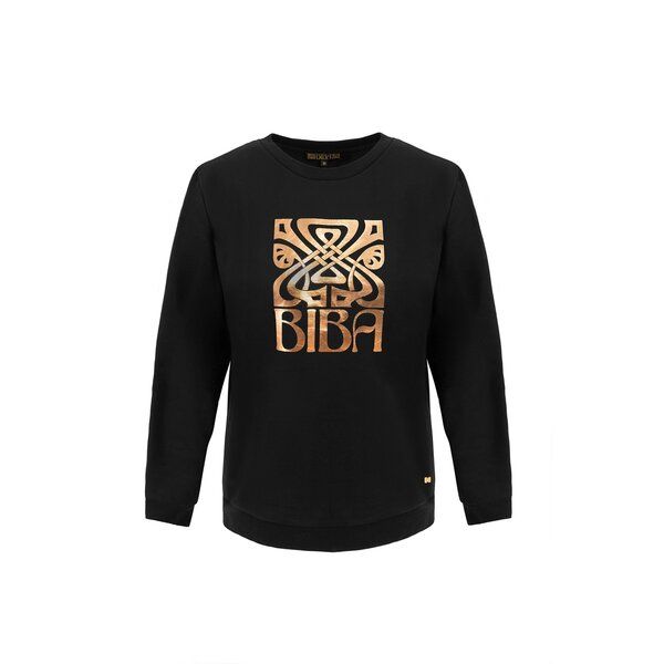 ビバ レディース アウター パーカー・スウェット ロゴ Biba Logo Crew Sweat Ld44 Black ブラック