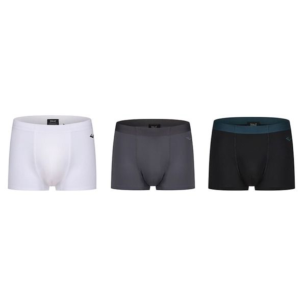 エバーラスト メンズ アンダーウェア ボクサーパンツ Everlast Mens 3Pk Boxers BlackWhiteGry ホワイト