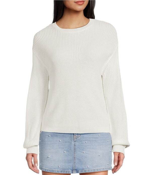カッパーキー レディース アウター ニット・セーター Copper Key Solid Shaker Stitch Sweater Ivory アイボリー