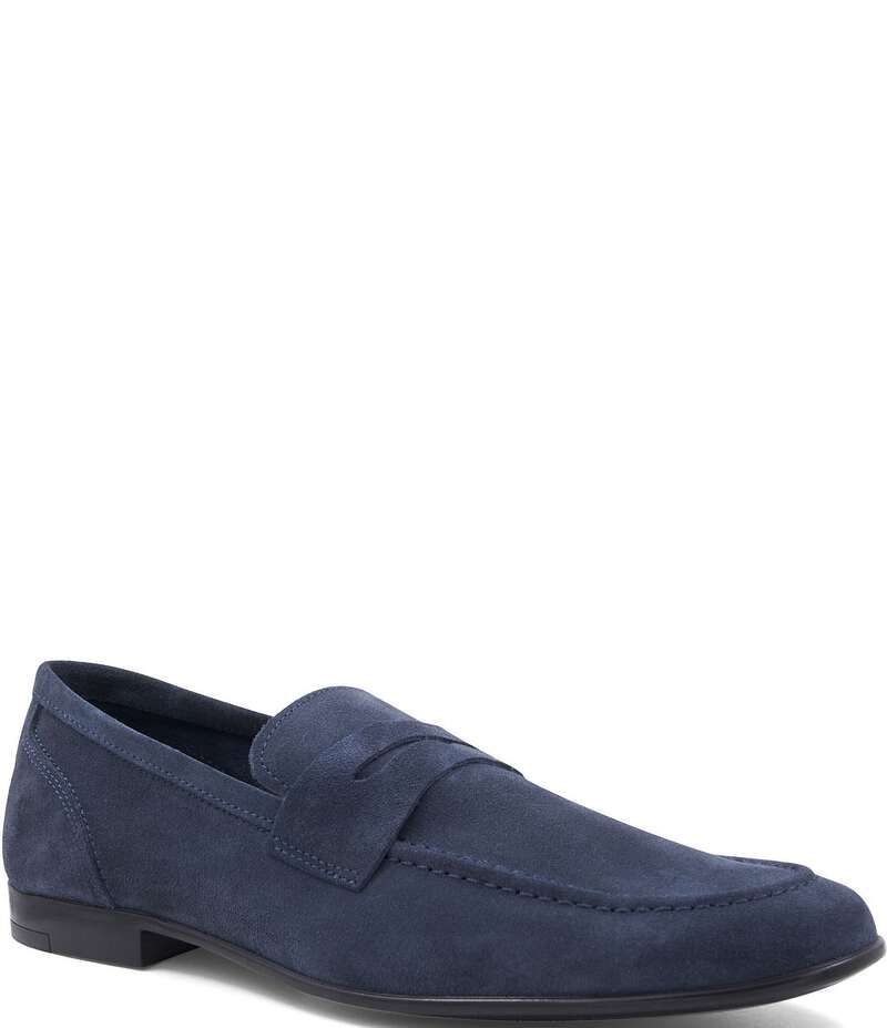 ブルーノマグリ メンズ シューズ スリッポン・ローファー スエード ローファー Bruno Magli Mens Lastra Suede Unlined Penny Loafers Navy ネイビ