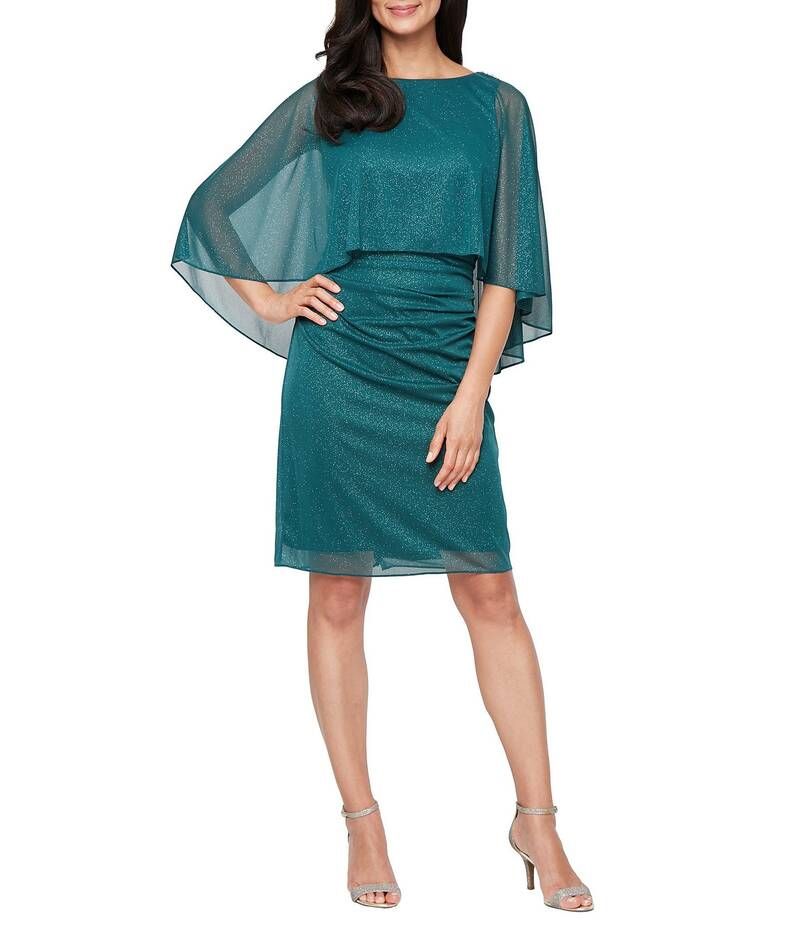 イグナイト レディース トップス ワンピース メッシュオーバーレイ メッシュ オーバーレイ キャップ ケープ Ignite Evenings Glitter Mesh Overlay Bodice C 20,335円