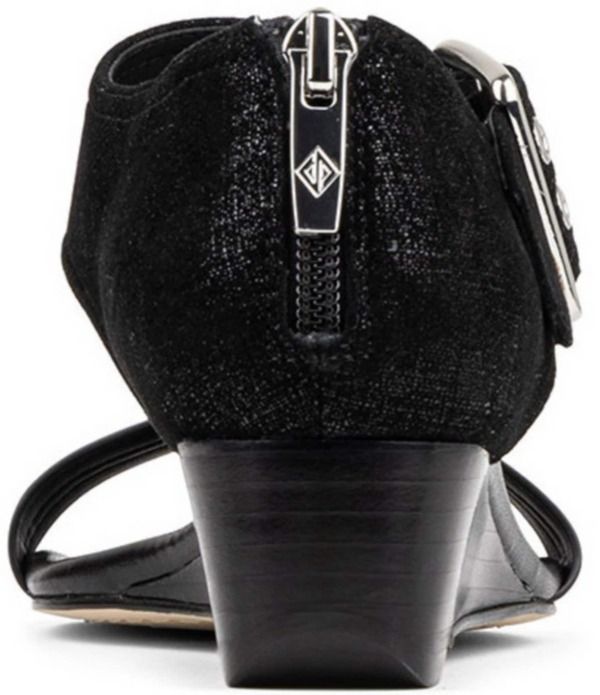 ドナルドプリネール レディース シューズ サンダル レザー Donald Pliner Virgina Patent Leather TStrap Wedge Sandals Black ブラック