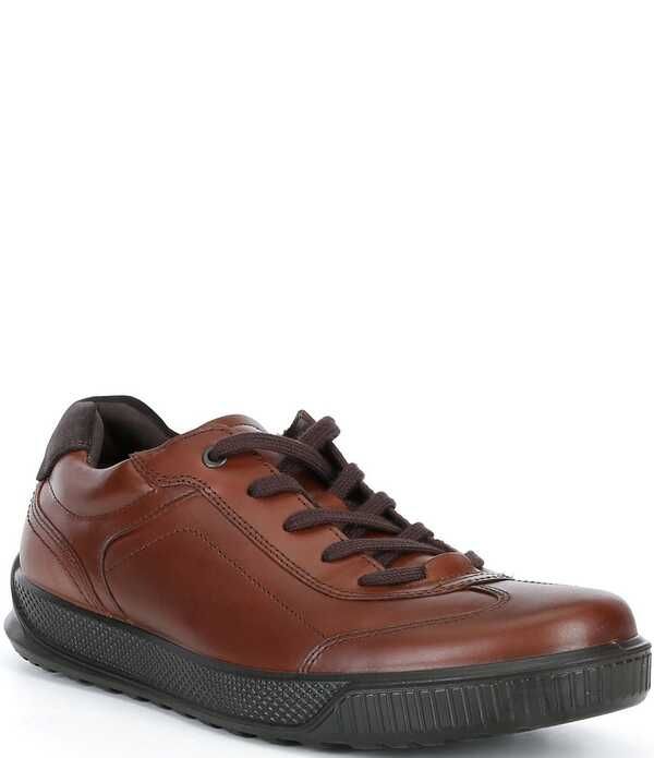 エコー メンズ シューズ スニーカー レザー ECCO Mens Byway TBar Leather Sneakers Mink ミンク