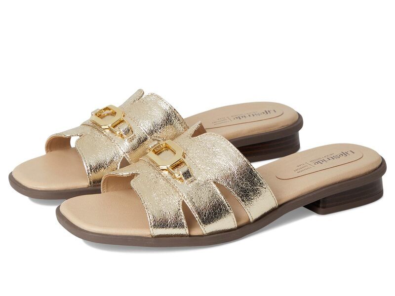 ライフストライド レディース シューズ サンダル LifeStride Royaltybit Platino Gold Faux Leather ゴールド