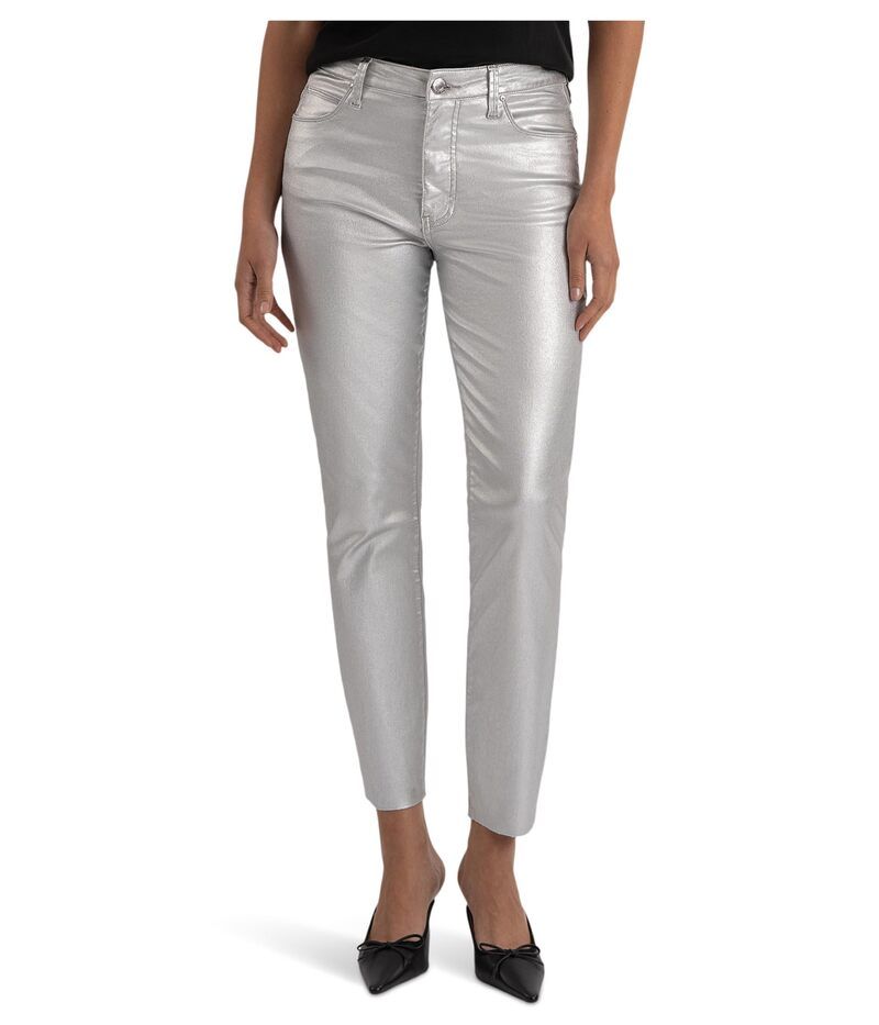 カットフロムザクロス レディース ボトムス デニムパンツ KUT from the Kloth Charlize Highrise Fab Cigarette Legraw Hem Silver シル