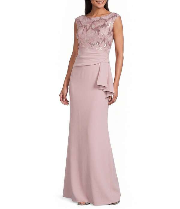 ルボ レディース トップス ワンピース キャップ Le Bos Boat Neck Cap Sleeve Fit and Flare Long Dress Blush ブラッシュ 29,120円