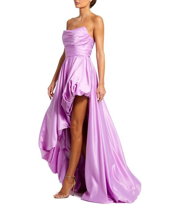 マックダガル レディース トップス ワンピース アシンメトリー ギャザー ストラップレス ノースリーブ Mac Duggal Straplessleeveless Ruched Asymmetrica
