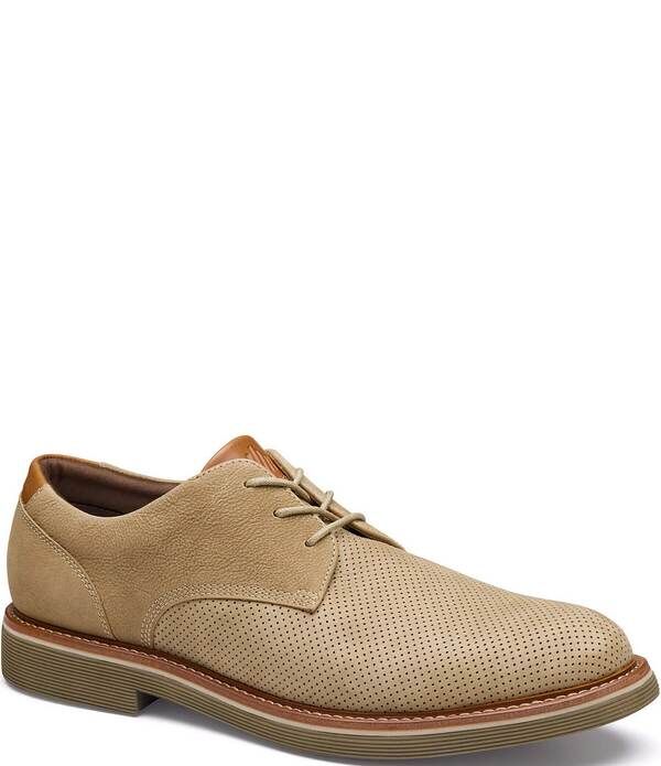 ジョンストンアンドマーフィー メンズ シューズ オックスフォード レザー Johnston Murphy Mens Tyson Perforated Nubuck Leather Oxfords Ta