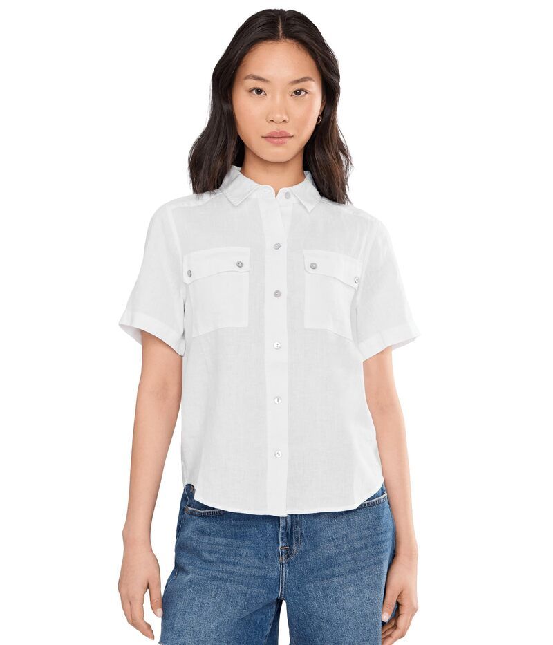 トッミーバハマ レディース トップス シャツ Tommy Bahama Coastalina Short Sleeve Utility Pocket White ホワイト