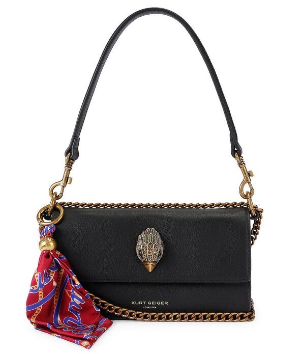 カートジェイガーロンドン レディース バッグ レザー Kurt Geiger London Small Sloane Soft Leather Shoulder Bag Black ブラック