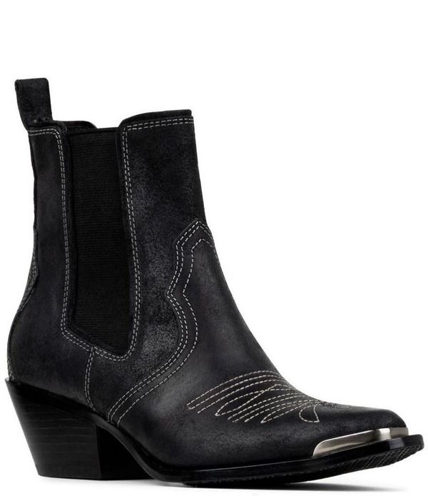 ドナルドプリネール レディース シューズ ブーツ・レインブーツ スエード Donald Pliner Tayden Reverse Suede Double Gore Western Booties