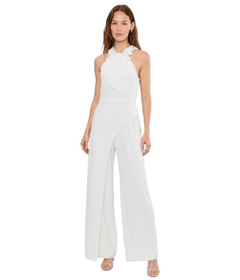 アドリアナ パペル レディース トップス ジャンプスーツ ホルター Adrianna Papell Rosette Halter Jumpsuit Ivory アイボリー