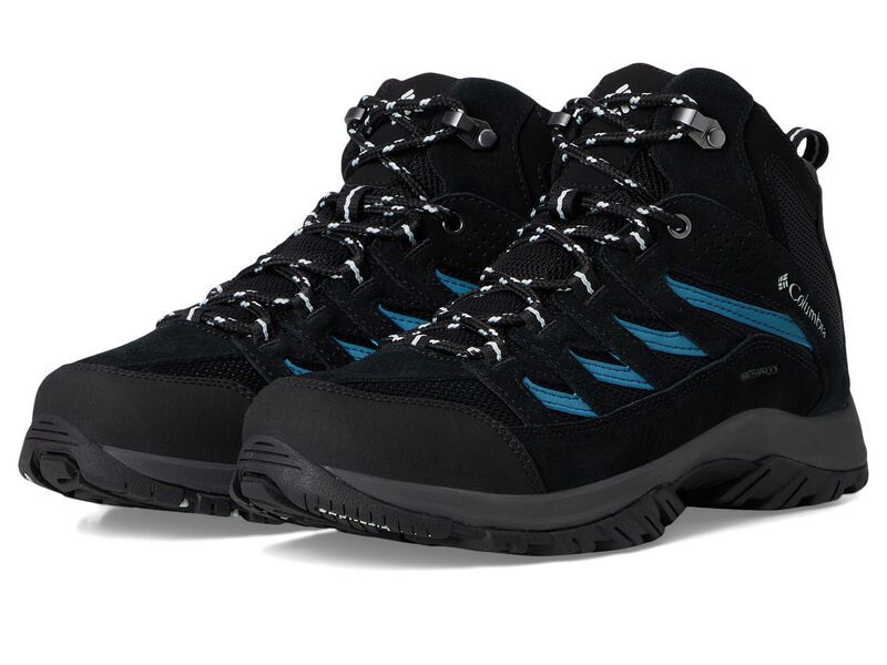 コロンビア レディース シューズ ブーツ・レインブーツ Columbia Crestwood Mid Waterproof BlackSkylight ブラック