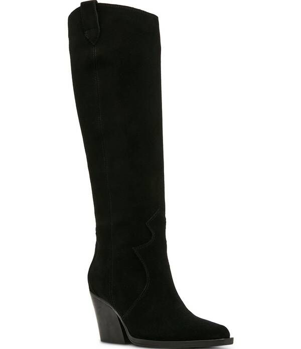 ブロンド レディース シューズ ブーツ・レインブーツ トール スエード ヒール Blondopal Waterproof Suede Western Block Heel Tall Boots Bla 46,680円