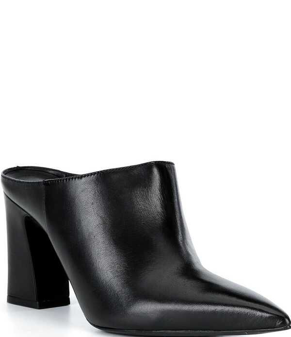 シュッツ レディース シューズ サンダル レザー ヒール Schutz Eleanor Leather Pointed Toe Block Heel Mules Black ブラック