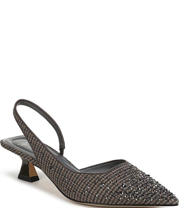 フランコサルト レディース シューズ ヒール Sarto by Franco Sarto Devin Rhinestonembellished Houndstooth Pointed Toe Slin