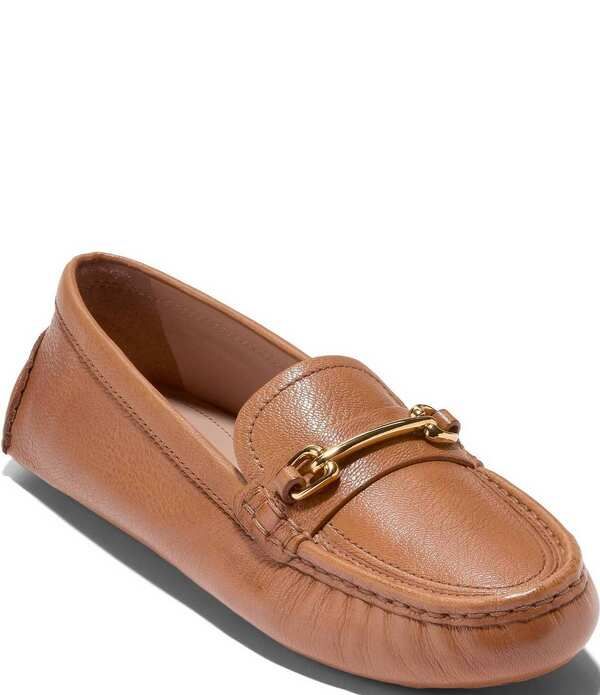 コールハーン レディース シューズ スリッポン・ローファー レザー Cole Haan Womens Emeryn Horsebit Leather Driver Loafers Dark Carme
