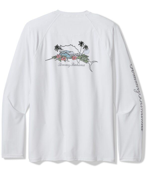 トッミーバハマ メンズ トップス シャツ Tommy Bahama Chill Time Bay Long Sleeve TShirt Bright White ホワイト