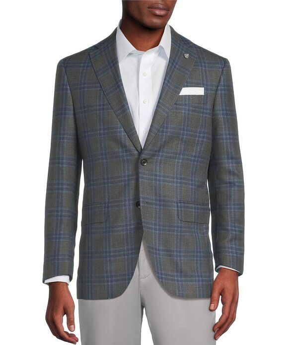 ダニエル クレミュ メンズ アウター ジャケット・ブルゾン コート Cremieux Modern Fit Plaid Sport Coat Grey グレー