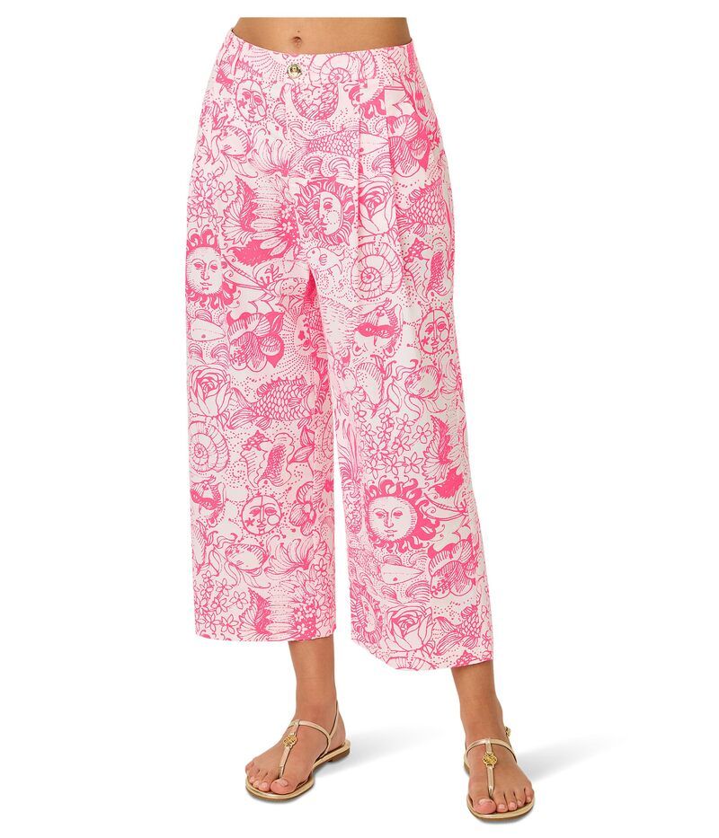 リリーピュリッツァー レディース ボトムス カジュアルパンツ Lilly Pulitzer Mandalay Cropants Cherry Blossom Pink Fleur De Lilly ピ