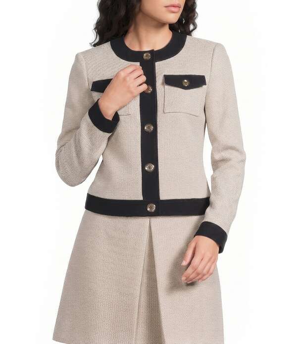カール ラガーフェルド レディース アウター ジャケット・ブルゾン KARLAGERFELD PARIS Boucle Round Collar Long Sleeve Coordinating Ja 42,120円