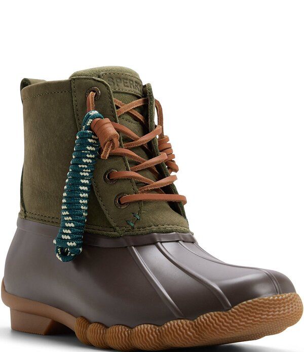 スペリー レディース シューズ ブーツ・レインブーツ レース Sperry Saltwater Lace Up Waterproof Duck Booties Olive オリーブ 29,120円