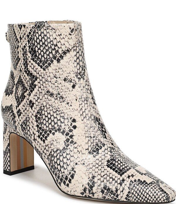 サムエデルマン レディース シューズ ブーツ・レインブーツ プリント レザー Sam Edelman Saige Python Print Leather Dress Booties Warm Roc 36,270円