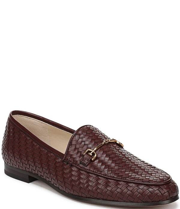 サムエデルマン レディース シューズ スリッポン・ローファー Sam Edelman Loraine Woven Bit Buckle Loafers French Burgundy バーガンディ