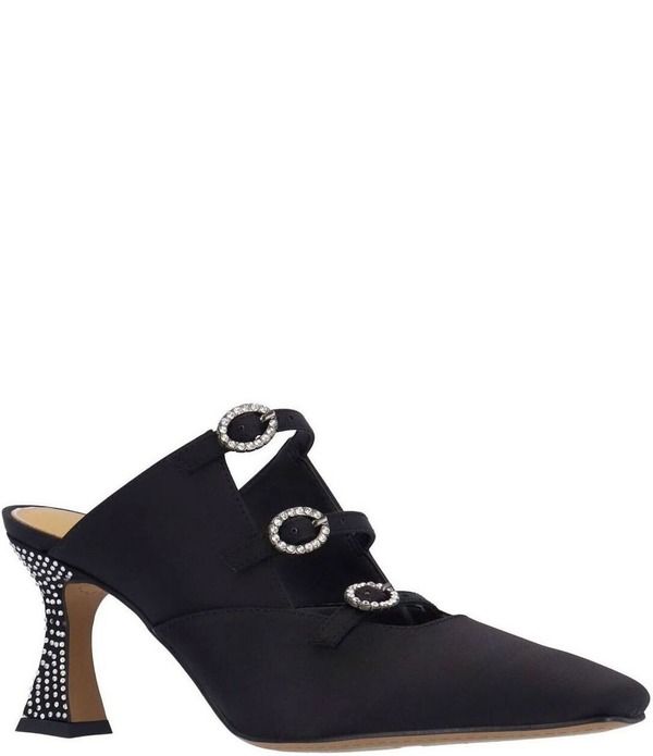 ジェイレニー レディース シューズ サンダル サテン J Renee Soyer Embellished Satin Buckle Dress Mules Black ブラック 27,548円