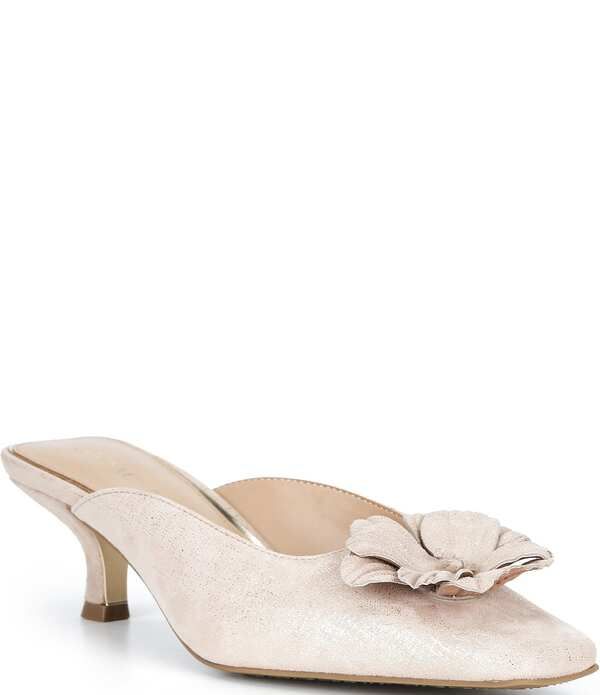 ドナルドプリネール レディース シューズ サンダル フラワー柄 トール レザー フラワー Donald Pliner Kalinna Metallic Leather Floral Mule Pump