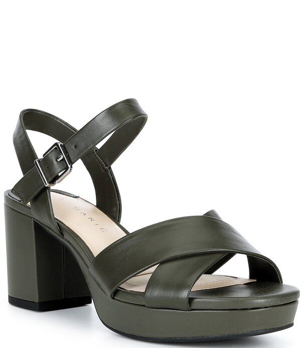 アレックスマリー レディース シューズ サンダル プラットフォーム レザー Alex Marie Anette Leather Cross Band Platform Sandals Pineedle