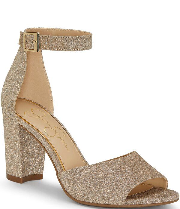 ジェシカシンプソン レディース シューズ サンダル アンクル Jessica Simpson Sherron Glitter Ankle Strap Dressandals Champagne シャン