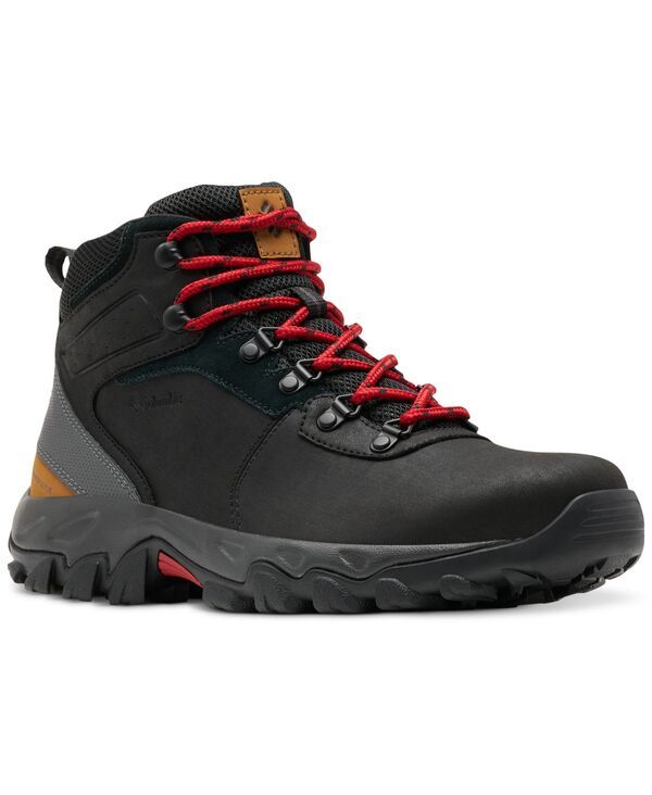 コロンビア メンズ シューズ ブーツ・レインブーツ プラスサイズ Columbia Mens Newton Ridge Plus II Waterproof Hiking Boots BlackRed