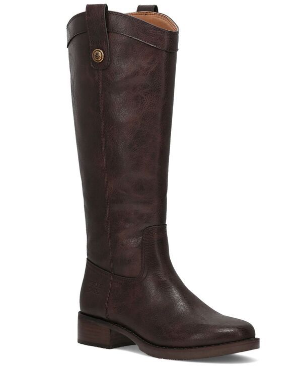 フライ レディース シューズ ブーツ・レインブーツ トール Frye and Co Womens Foster Button In Ban Zipper Tall Boots Dark Brown ブ