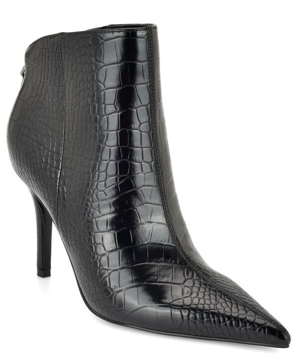ナインウェスト レディース シューズ ブーツ・レインブーツ Nine West Womens Gesabel Pointed Toe Stiletto Dress Booties Black Croc