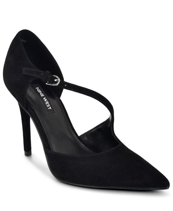 ナインウェスト レディース シューズ パンプス Nine West Womens Candelasymetrical Strap Dress Pumps Black Suede ブラック