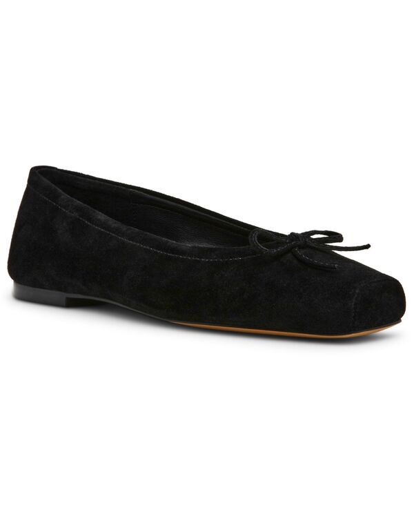 スティーブ マデン レディース シューズ パンプス Steve Madden Womens Eleve Square Toe Ballet Flats Black Suede ブラック