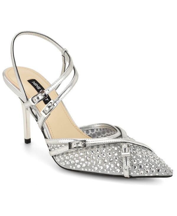ナインウェスト レディース シューズ パンプス Tシャツ Nine West Womens Perteembellished Strappy Stiletto Pumpsilverhinestone 26,850円