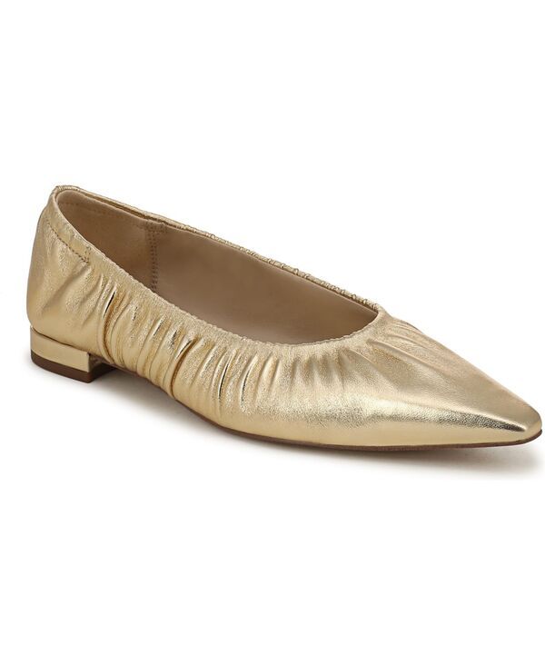サムエデルマン レディース シューズ スリッポン・ローファー Sam Edelman Womens Essex Ballerina SlipOn Flats Amber Gold Leather アン